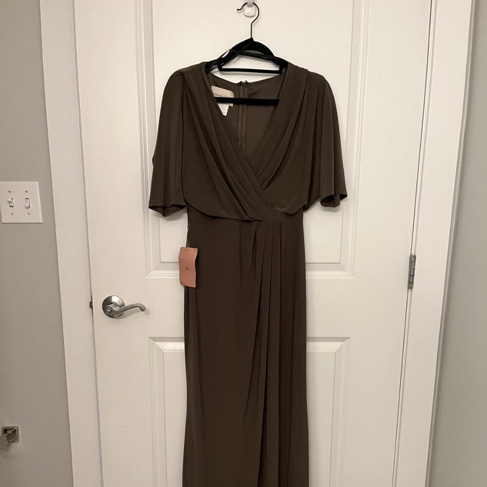 NWT BHLDN Lena Flutter Sleeve Maxi Dress (Bridesmaid Gown)